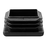 uxcell パイプキャップ 40 x 40mm プラスチック 正方形 リブ付き パイプキャップ エンド カバー キャップ インナーサイズ 37-39mm 家具 テーブル 足 フロアプロテクター