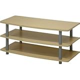 テレビ台/テレビボード/TVラック 3段 幅90cm×奥行40cm 収納棚付き【代引不可】