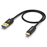 CableCreation USB C to USB A 変換ケーブル0.9M, Type C to USB 3.1 USB 3.2 Gen2 10Gbps USB A to Cデータケーブル, USB-C外付けSSDMacBook Pro iPad, Galaxy S24/S23+, iPhone 16/15等のAndroid Auto Cord 3A 変換ケーブル,0.9M/ブラック
