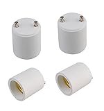 Z-COLOR ® 4-pack High Quality Fire Proof GU24 to E27/E26 LED Light Bulb Lamp Holder Adapter Socket C