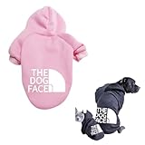 COTEN 犬服 フード ドッグウェア トレーナー ペット ワンちゃん フード付き お出かけ お散歩 おしゃれ 防寒 可愛い 愛犬 秋 冬 あったかい 小型犬 中型犬 大型犬 (ダークグレー, L)