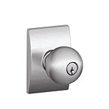 Schlage f51 ORB 626 CEN世紀コレクションオービットKeyedエントリノブ、サテンクローム