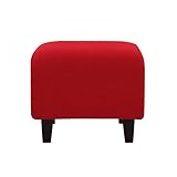 【単品】足置き(オットマン)【LeJOY スタンダードタイプ】 サンレッド 脚：円錐/ダークブラウン 【リジョイ】：20色から選べる！カバーリングソファ 生活用品 インテリア 雑貨 インテリア 家具 ソファ オットマン soz1-40101