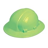 ERB 19510 Omega II Full Brim Hard Hat with Slide Lock, Flourescent Lime by ERB