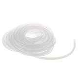 TOOGOO ( R ) 6 mm 1 / 4インチ径33 ft PEデスクトップPC管理コードスパイラルケーブルワイヤチューブラップクリアホワイト