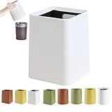 シンプルゴミ箱 大容量 ゴミ箱 ミニ 小型 ゴミ箱 中身が見えない 可愛い おしゃれ ゴミ箱 フタなし 部屋 袋が見えないゴミ箱 取りやすい オシャレ シンプルゴミ箱 丸型 ゴミ箱 ミニ 蓋付き 洗面台 洗面所 オフィス 寝室 トイレ ベランダ (白-正方形-大) [並行輸入品]