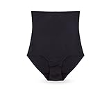 女性ハイウエストシェイプウェアショーツ、ナイロンフィッティングランジェリー下着 (XL, Black)