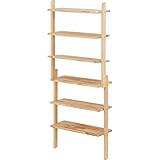 北欧風 6段ラック(ラダーラック/壁面収納) 幅650mm×奥行390mm×高さ1510mm 【ナチュラル】 棚型 『Natural Signature』