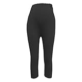 マタニティ専用　夏用のシルクタッチ5分丈/7分丈美脚レギンス/FREE　XL　大きいサイズ (7分丈シンプル/XL, ブラック)