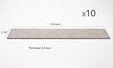 BTMBベージュ10パック2.36 X 11.8 inch Heavy Dutyフェルトシートフェルトの家具パッドHardwood床保護