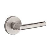 Baldwin PV.TUB.R.CRR.150.6L.DS Tube Right-Handed Privacy Lever with Contemporary Round Rose, Satin N