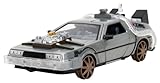 Jada Toys 1/24 バック・トゥ・ザ・フューチャー パート III タイムマシーン (デロリアン) レールホイール 点灯ギミック付 完成品