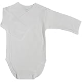 [Preemie Yums] 【未熟児】【低出生体重児】【早産児】【NICU】用 ベビー服： 長袖ロンパース ホワイト
