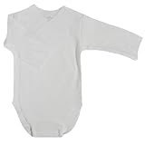 【未熟児】【低出生体重児】【早産児】【NICU】用　ベビー服：　長袖ロンパース　ホワイト (2300-3000g)