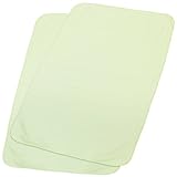 綿 100% パイル地 ベビー 防水シーツ ２枚組　70×120cm (グリーン)