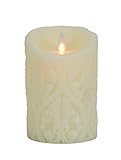 Boston Warehouse Mystique Flameless Candle, 5-Inch, Ivory Damask [並行輸入品]