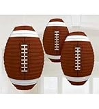 Amscan Football Frenzy Birthday Party Hanging Lanterns Decoration (3 Piece), Multi Color, 12 x 11' [