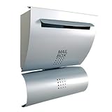 LEON 郵便ポスト mail box デザイナーズ ポスト MB4710 スチール シルバー