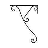 ブラケット シェルフサポート 棚受け アイアン 【奥行40×高60.5cm】 INK-1401134H