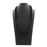 IntiPal Silicone Teething Necklace - BPA Free Nursing Necklace - Stylish for Mom to Wear and Safe fo