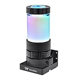 Thermaltake Pacific DIY PR12-D5 Plus 250ml 5速調整可能 D5ポンプ/リザーバコンボ、360度ロータリーキャップ、16.8百万イルミネーションカラー-ブラック