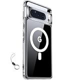 Google Pixel 7A ケース透明 MagSafe対応 マグネット搭載 マグセーフ対応 グーグル ピクセル 7A カバー 全面保護 耐衝撃 薄型 軽量 指紋防止 黄ばみなし ストラップロホール(クリア, Pixel 7A)