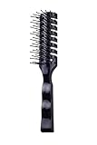 【世界の美容院で愛用】Perfehair パーフェヘア スケルトンベントブラシ 速乾 静電気防止 スカルプケア ヘアブラシ メンズ レディース兼用 プラスチック製 洗える 軽量 ツヤ出し くせ毛 猫毛 巻き髪 ボリュームアップ対応 20cm