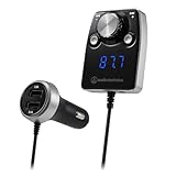 オーディオテクニカ AT-FMR5BT SV Bluetooth FMトランスミッター 本体分離型 141ch スマホ充電 タブレット充電 φ3.5mmオーディオ出力 DC12V/24V対応 マイクなしシルバー