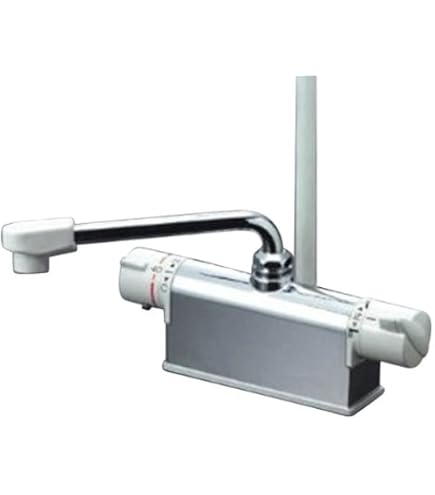 Amazon | KVK デッキ形サーモスタット式混合栓 190mmパイプ付