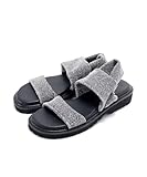 [セスト] ストレッチ サテン 軽量 厚底 サンダル レディース SS(22.0 cm) シルバー dts4109-SIL-SS