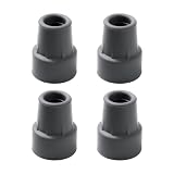 4本足 杖先ゴム 杖 つえ ステッキ 介護 安定 替えゴム 滑り止めゴム (グレー, 22mm)