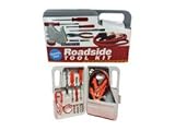 DELUXE EMERGENCY ROADSIDE CAR TOOL KIT - BOOSTER CABLES - TOOLS - GLOVES and More! by Roadside tool 