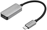 Amazonベーシック 変換アダプタ USB-C 3.1オス-HDMIメス 4K@60Hz 4.3×3.7×1.1cm グレー