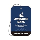 CARALL(カーオール) 晴香堂 車用 芳香剤 オーサムデイズ プレート 3個パック【ウォーターシャワー】吊り下げ式ペーパー 9gx3個 3562