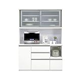 ワークス 食器棚 幅140cm オープンスペース (ホワイト)