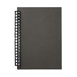 無印良品 リフィルノート 本体 クラフト表紙 ・Ａ５ ２０穴 ダークグレー 82913842