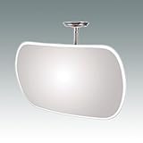 信栄物産 防犯ミラー室内用　ﾌﾚｷｼﾌﾞﾙ 変形　285×450　枠：白 ＃FA-45W