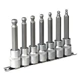 Sealey Hex ball-endソケットビットセット7pc 100 mm 1 / 2 " Sqドライブメトリック