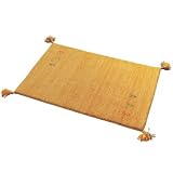 グラムスタイル ギャッベ 玄関マット 室内 60x90cm 天然 ウール 100% 手織り ベージュ