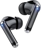 【2025新開発音質重視モデル ・中高低音バランスが良く】イヤホン bluetooth ワイヤレスイヤホン ブルートゥース イヤフォン Bluetooth5.4 LEDディスプレイ ダブル マイク ENC CVC8.0通話 ノイズキャンセリング Hi-Fi音質 ハンズフリー通話 ぶるーとぅーす カルナ型 35時間音楽再生 iPhone/Android 適用 通勤通学/スポーツ/ゲーム (ブラック)