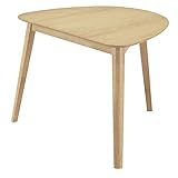 関家具(Sekikagu) ダイニングテーブル ナチュラル 幅90×奥行80×高さ72cm 変形テーブル オーク突板 217622