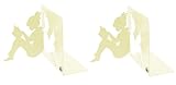 現代百貨 ブックエンド ガール アイボリー 2個セット K182-IV