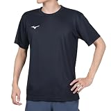 [ミズノ] トレーニングウェア 半袖 Tシャツ ナビドライ Uネック 吸汗速乾 インナー 肌着 メンズ 【Amazon限定モデルあり】 ブラック/ホワイト 4XL