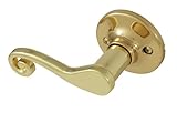 Honeywell 8108004L Scroll Dummy Left Door Lever, Polished Brass by Honeywell