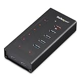 StarTech.com USB Type-Cコネクタ搭載7ポートUSBハブ 金属ケース USB-C - 5x USB-A/2x USB-C USB 3.0準拠 HB30C5A2CST