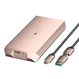 SETMSPACE M.2 SSD 外付けケース40 Gbps「タフガイ」対応Thunderbolt 3/4 M-Key PCIe NVME 2280 SSD用USB 4 M.2 SSDケース、ネジ固定式ソリッドアルミ合金エンクロージャ、USBC/Aケーブル付き-グレー・メタル