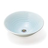 洗面ボール 手洗い鉢 磁器 沙羅 青白磁 Sサイズ 直径320ミリ