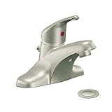 Cleveland Faucets CA40712BN Cornerstone Single-Handle Bathroom Faucet with 50/50 Pop-Up Drain, Brush