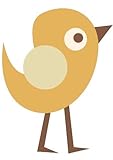 Wallmonkeys Wall Decals GEN-10807-24 Not Applicable Wallmonkeys Wm4993 Cute Little Cartoon Bird-Yell