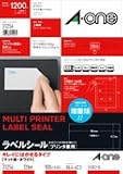 エーワン ラベルシール［プリンタ兼用］キレイにはがせるタイプ A4 12面 四辺余白付 100シート入 31256【5セット】